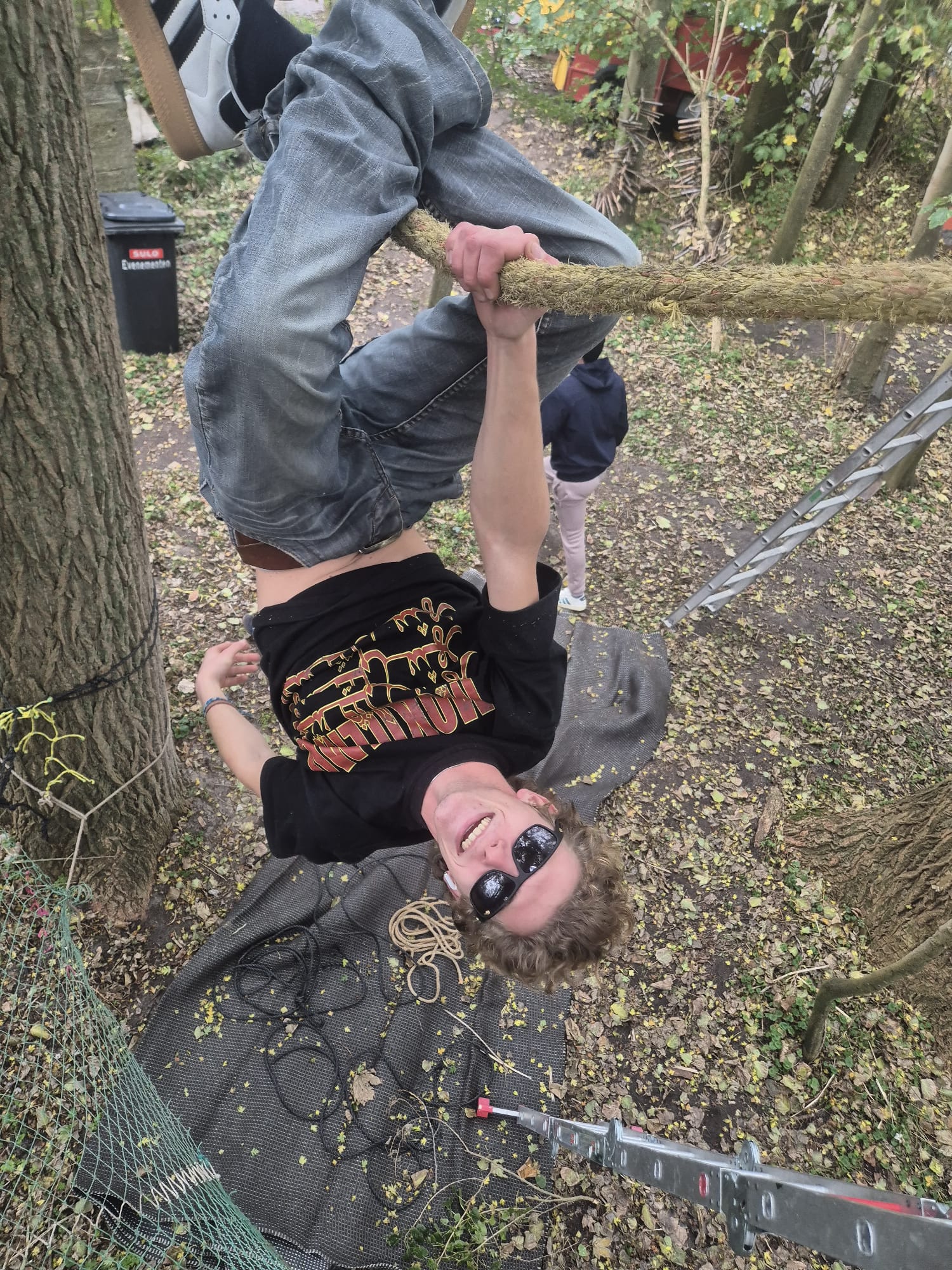 Marius doet ook een rope act